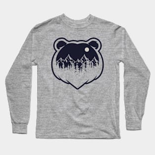 Bear Illustration Long Sleeve T-Shirt